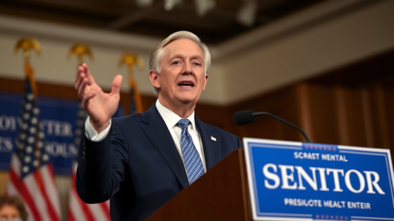 Political Leader Announces Bid for Presidential Election with Commitment to Healthcare Reform